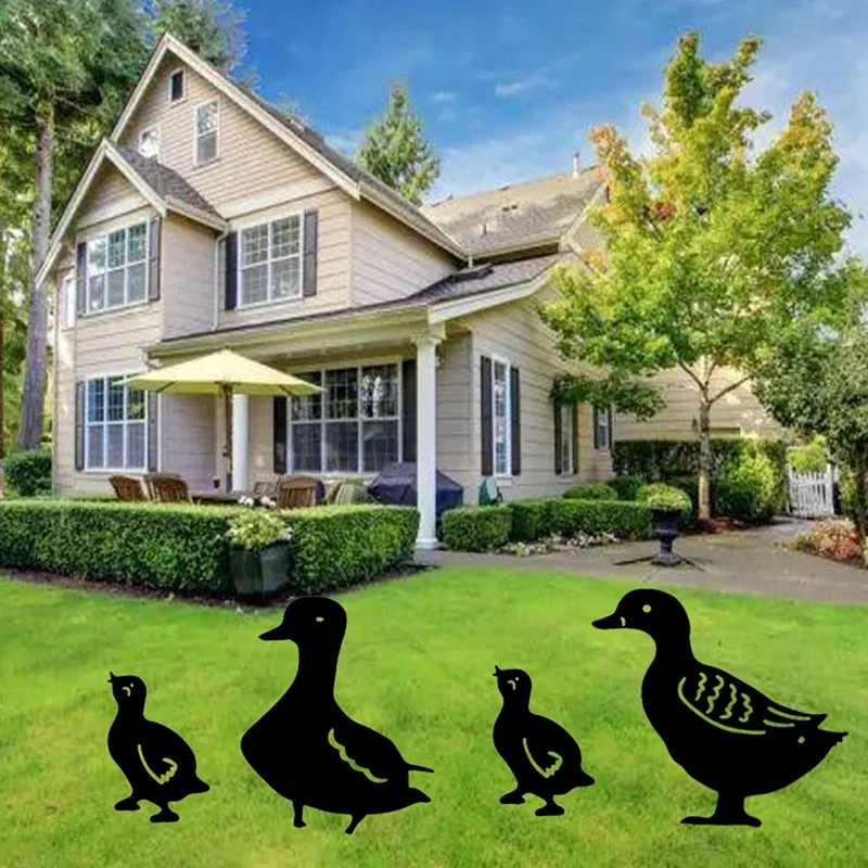 

4 шт., декоративные садовые статуи для газона