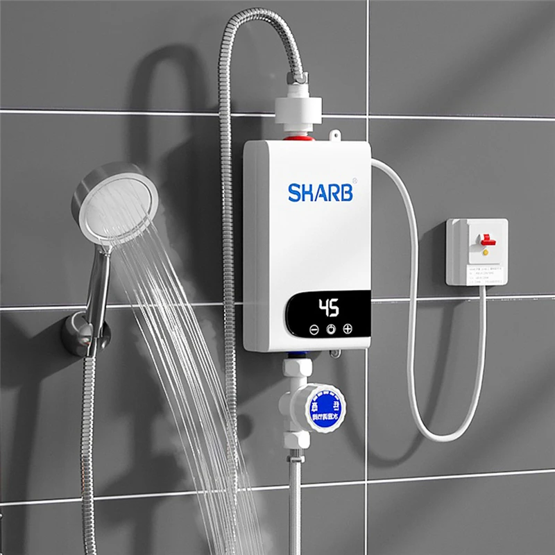 3500W Electric Kitchen Water Heater Tap Instant Hot Water Faucet Heater Cold Heating Faucet Tankless Instantaneous Water Heater
