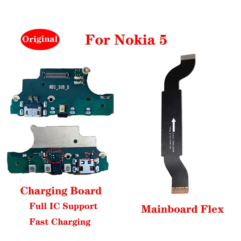 Для Nokia 5 TA-1053 TA-1021 TA-1024 USB-порт для зарядки док-станция микрофонный модуль разъем