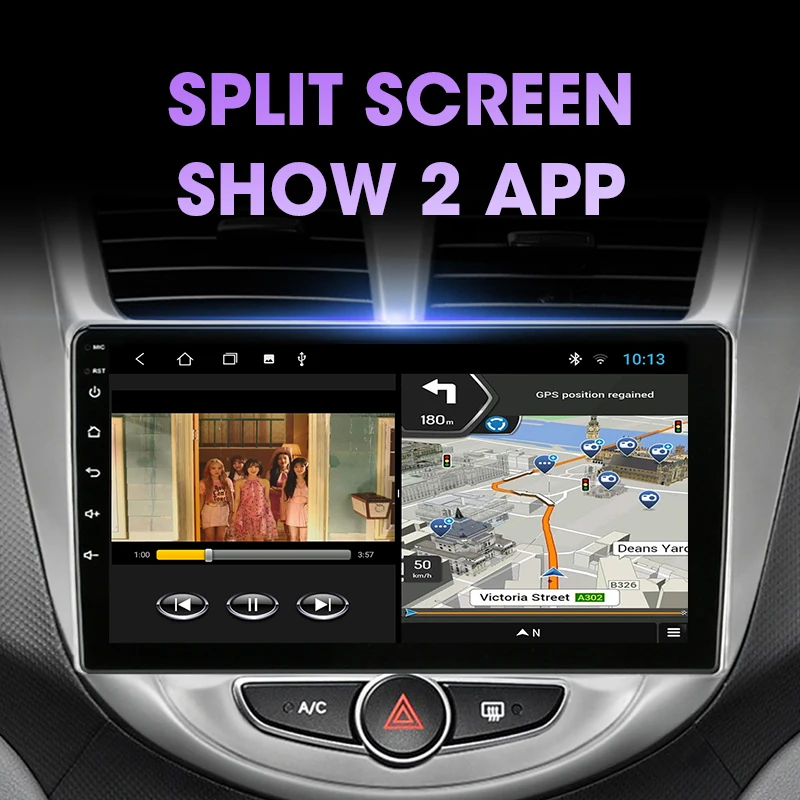 $77.95 JMCQ 2din Android 11 Car Radio Multimidia Video Player For Hyundai Solaris 1 Accent 2010-2016 GPS Car Stereo System Carplay