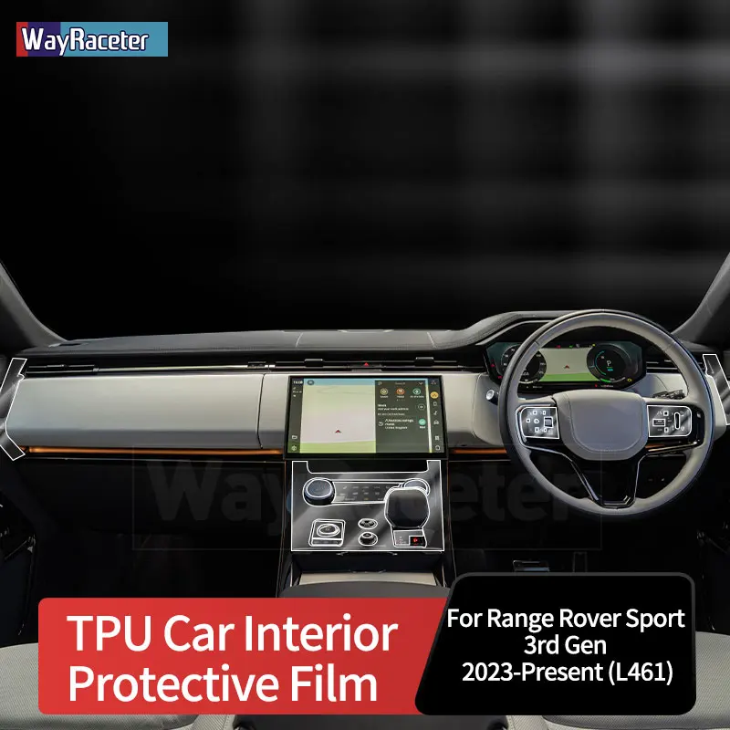 Self Healing Anti Scratch Top TPU Vinyl Center Gear Interior Paint Protection Film For Range Rover Sport 2023 L461 Accessories