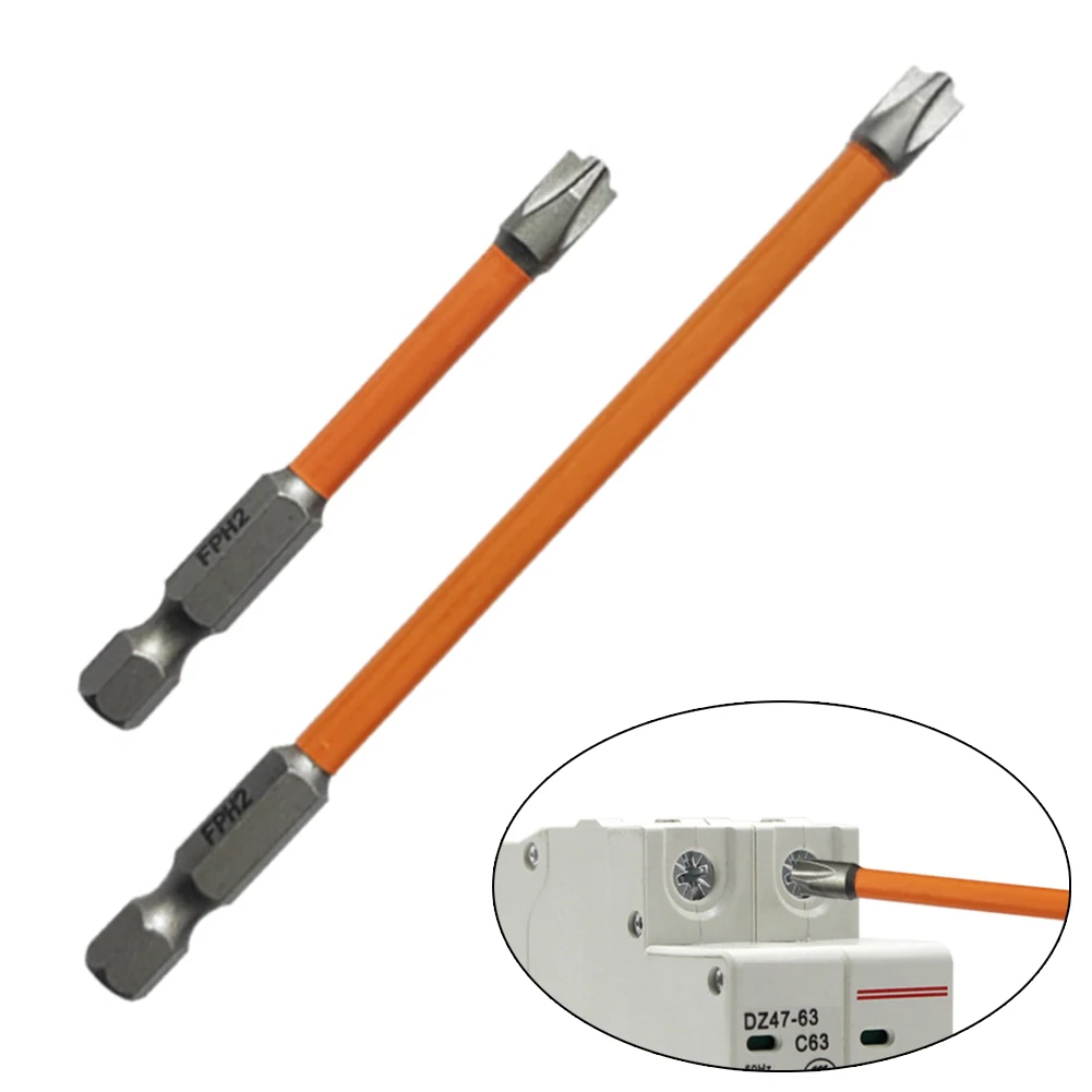 

65mm 110mm Magnetic Special Slotted Cross Screwdriver Bit Alloy Steel Nutdrivers FPH2 For Electrician Socket Switch Power Tools