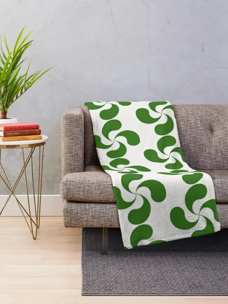 Зеленый Баск Крест Lauburu Duaadi Пледы Постельное белье Кровать Модные декоративные