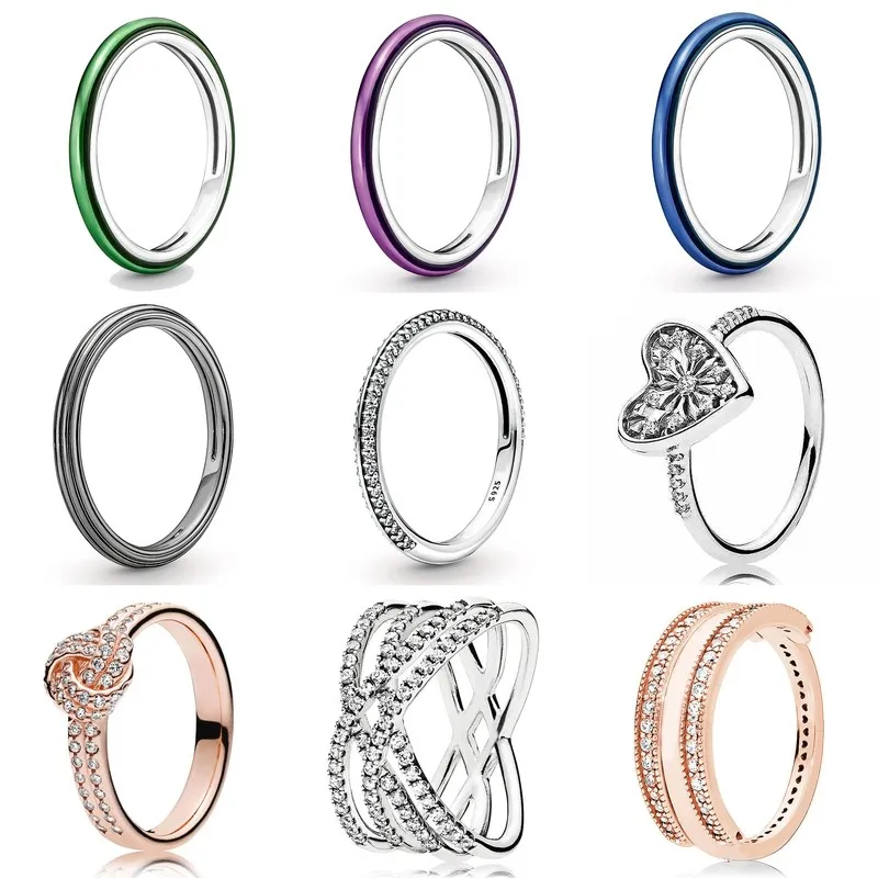 

Authentic 925 Sterling Silver Sparkling Cosmic Lines With Crystal Ring For Women Wedding Party Gift Fashion Jewelry