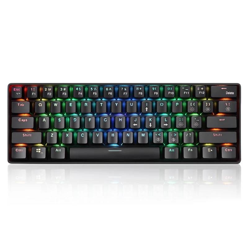

YK600 Mechanical Keyboard 61 Keys RGB Backlight 2.4G+ Wired Dual Mode 60% Compact Mechanical Keyboard