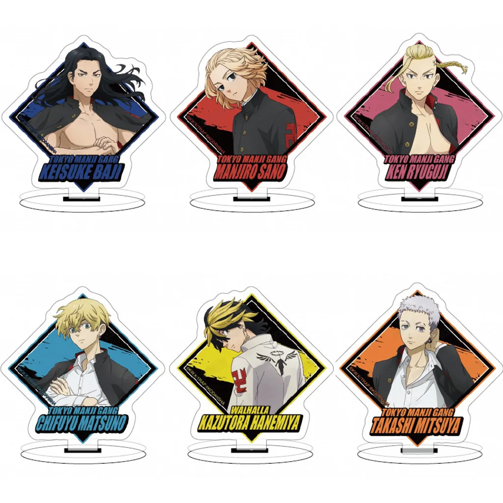 

Anime Tokyo Revengers Manjiro Ken Takemichi Hinata Stand Figure Cosplay Acrylic Keychain Pendant Cartoon Model Desk Decor Gifts