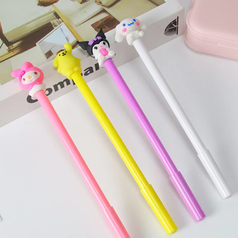 

5Pcs Sanrios Cartoon Anime Kuromi My Melody Neutral Pen Kawaii Creative Ins Student Stationery Writing Water-Based Signature Pen