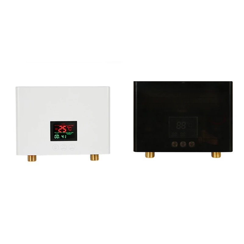 

110V 220V Water Heater Wall Mounted Electric Water Heater LCD Temperature Display White EU Plug