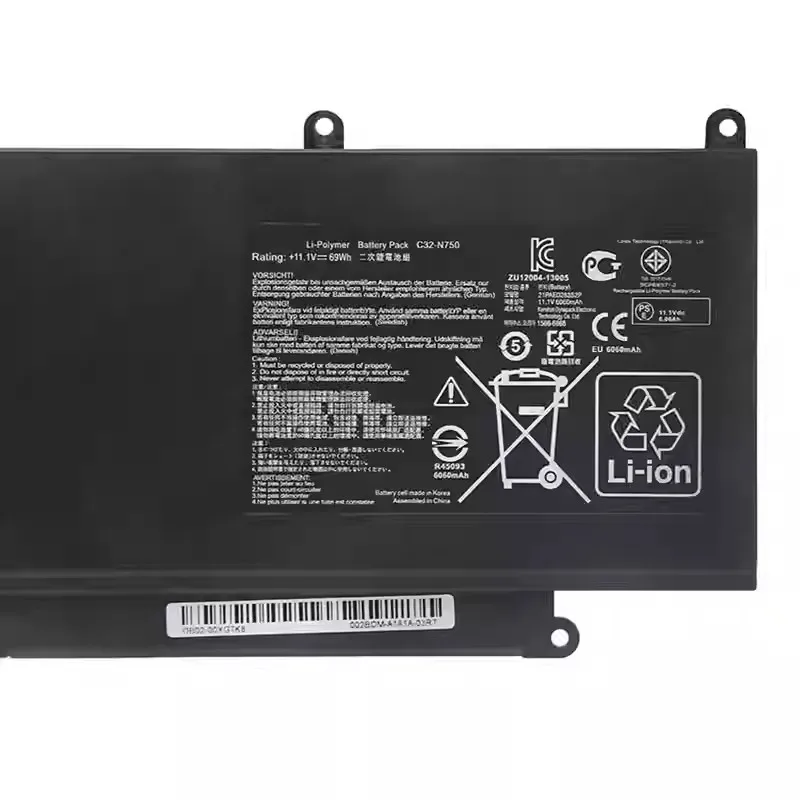 Фото C32-N750 Аккумулятор для ноутбука ASUS N750 N750J N750JV N750JK N750Y47JK-SL N750Y47JV-SL 11,1 В 69 Втч 6260 мАч Сменный аккумулятор №2