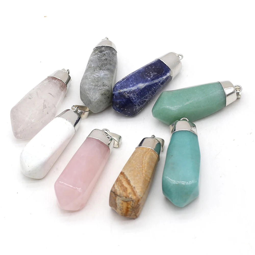 

Natural Stone Pendant Cone Crystal Agates Exquisite charms for Jewelry Making Diy Necklace Bracelet Earring Accessories Gifts