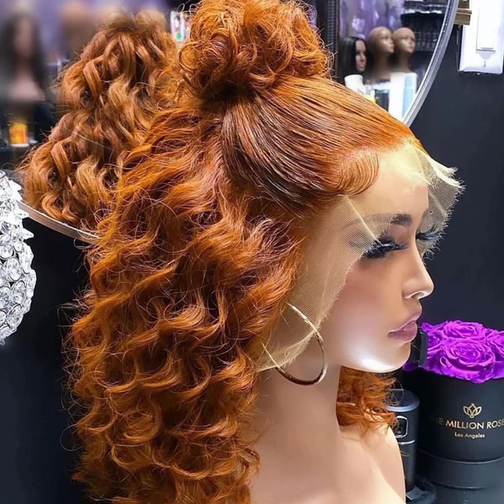 Big Loose Curly 250% Density Hd Short Bob Loose Deep Wave Frontal Wig