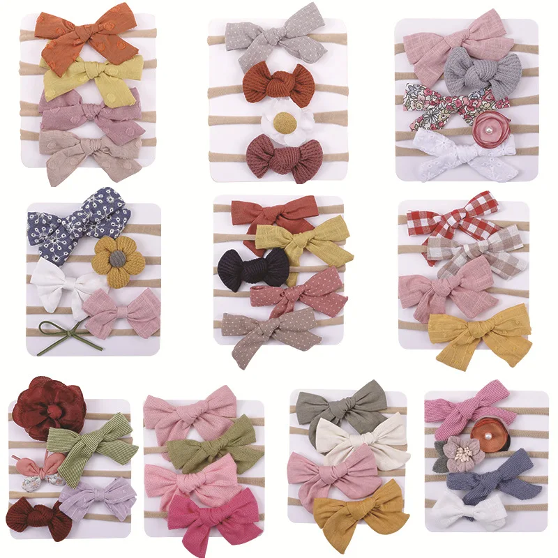 Soft Nylon Elastic Baby Headband Bows Newborn Baby Girl Headbands Hair Accessories Girls Hairband