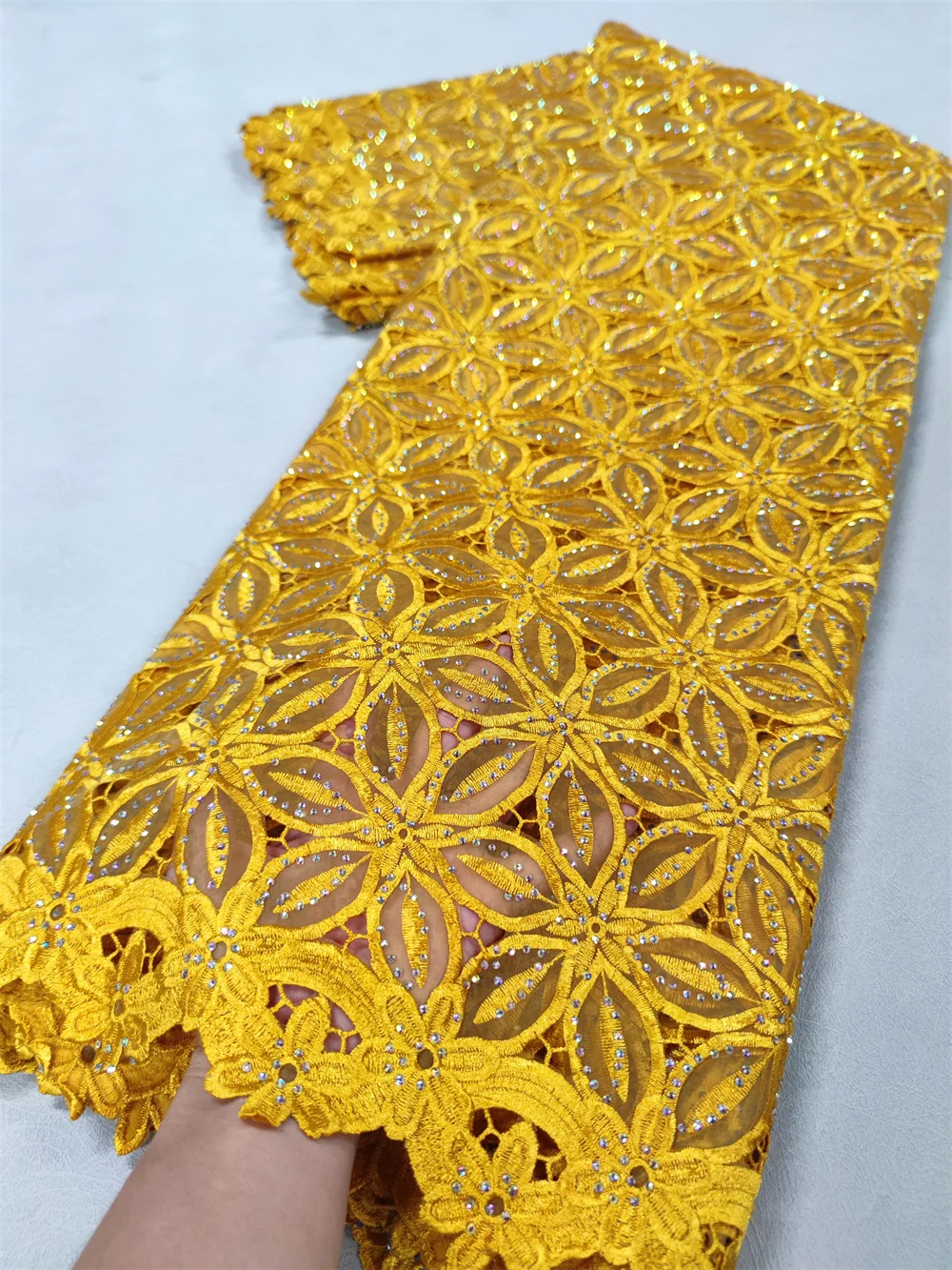 Африканское нигерийское высококачественное шитье из органзы с вышивкой тюль