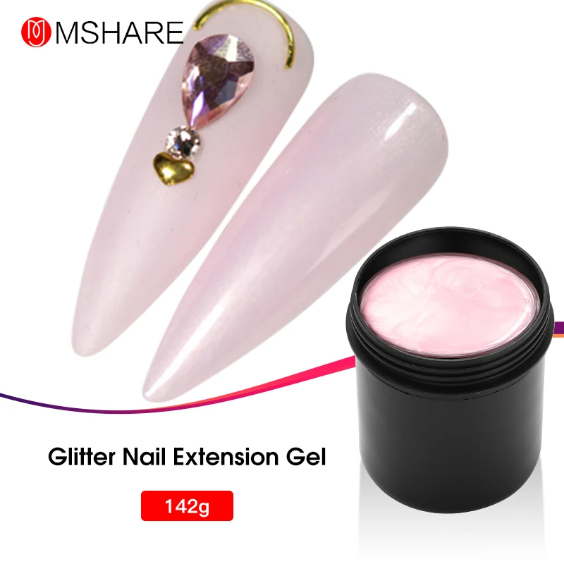 MSHARE-Gel para extensión de uñas, barniz Uv, Alineación automática, color caramelo, blanco lechoso, bajo calor, 142g, 5oz