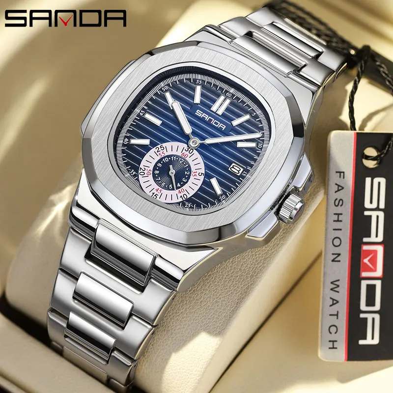 

SANDA Luxury Business Men's Watches Quartz Watch Men 30M Waterproof Casual Wristwatch Date Chronograph Clock Relogio Masculino