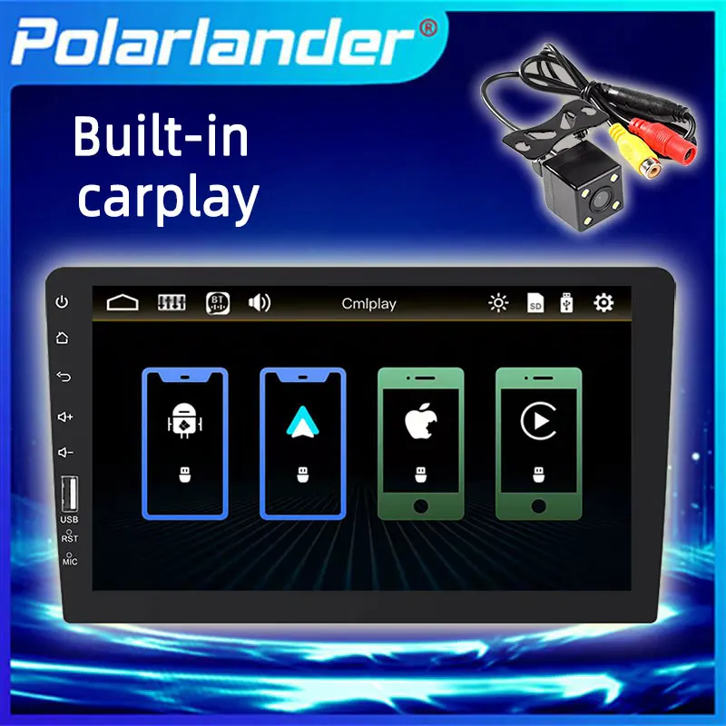 

Поддержка камеры заднего вида 1 Din Bluetooth TF карта MP5 плеер для Carplay IOS Android автомобильное радио сенсорный экран MirrorLink 9 дюймов