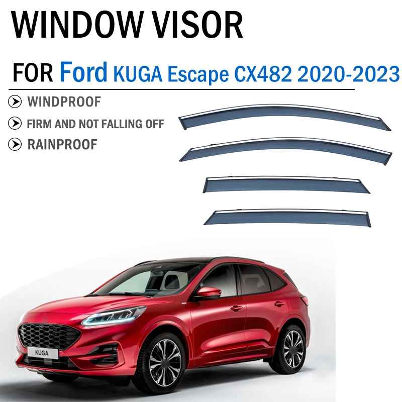 FOR Ford Kugu Escape CX482 2020-2023 Window Visor Deflector Visors Shade Sun Rain Guard Smoke Cover Shield Awning Trim