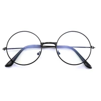 vintage round metal frame blue light blocking personality college style clear lens eye glasses eye protection mobile phone game