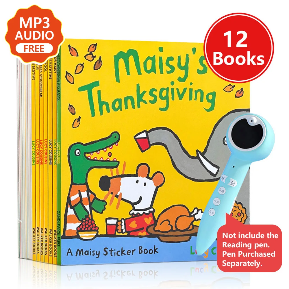 12 книг/набор Maisy Swimbag волнистая мышь англоязычная раскладка книга с изображением