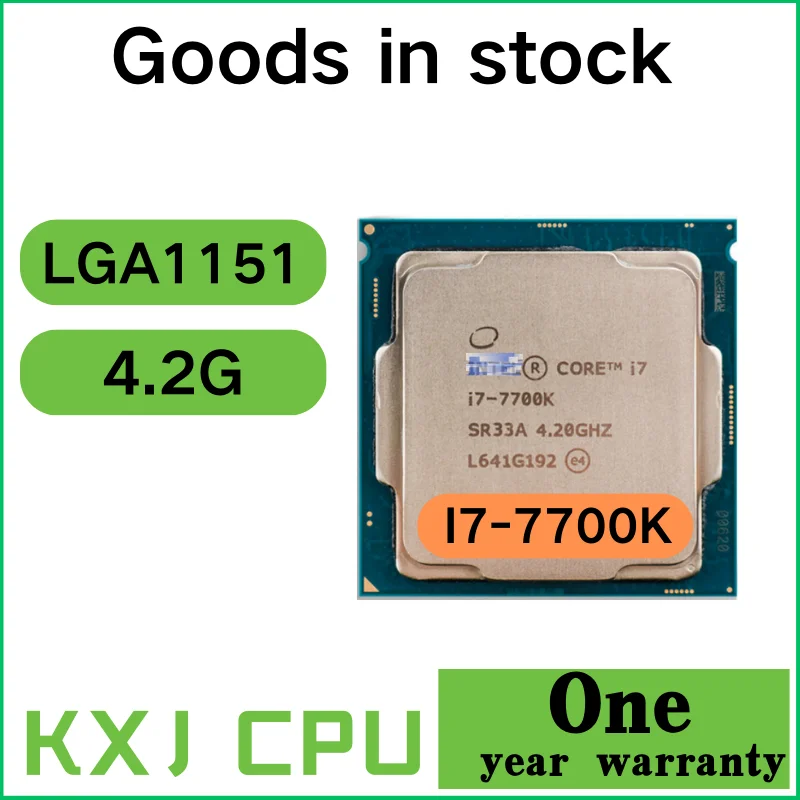 

Intel Core i7-7700K i7 7700K 4.2 GHz Used Quad-Core Eight-Thread CPU Processor 8M 91W LGA 1151