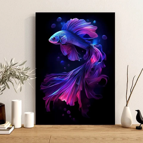 Abstract Marine Creatures Постер на холсте