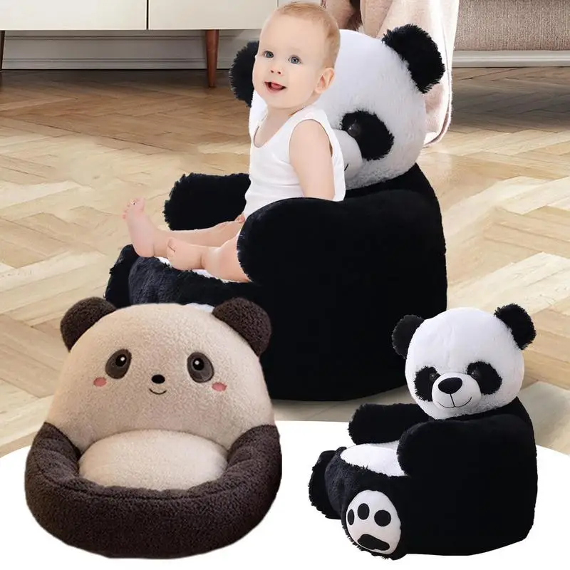 

Kids Panda Plush Armchair Stuffed Panda Sitting Armchair Sofa Animal Support Seat Toddler Animal Furniture For Kids