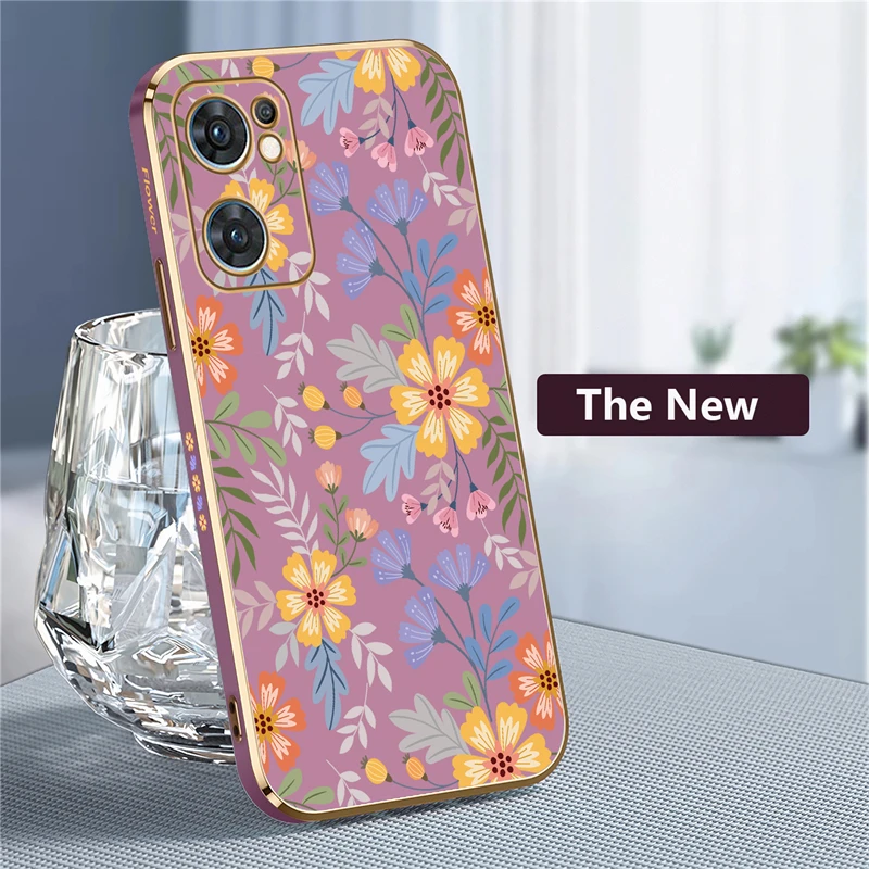 Чехол-накладка с рисунком цветов для OPPO Find X5 Lite X3 X2 NEO F11 F5 F7 F9 F17 Pro F15 F19 F23 F21 F1S