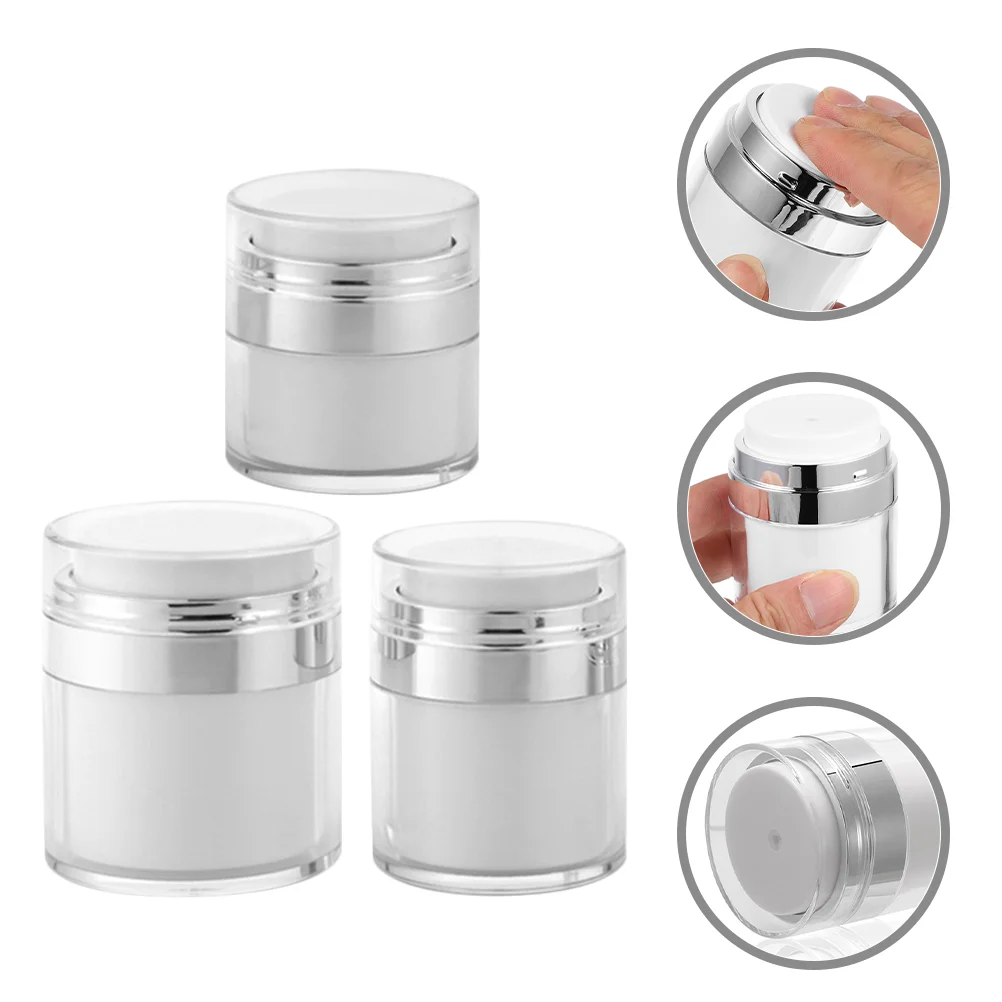 

3 Pcs Empty Cream Container Lotion Containers Silicone Travel Portable Boxes Facial Bottles Leakproof Sub