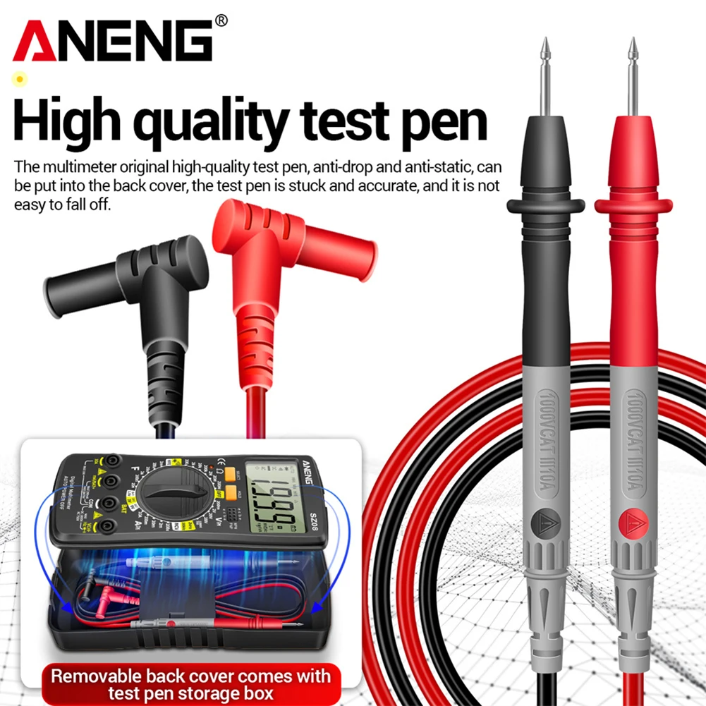 ANENG SZ08 professional digital multimeter Ultra-thin storage Multimetro Auto Voltmeter AC DC 220V Resistance Handhold Testers |