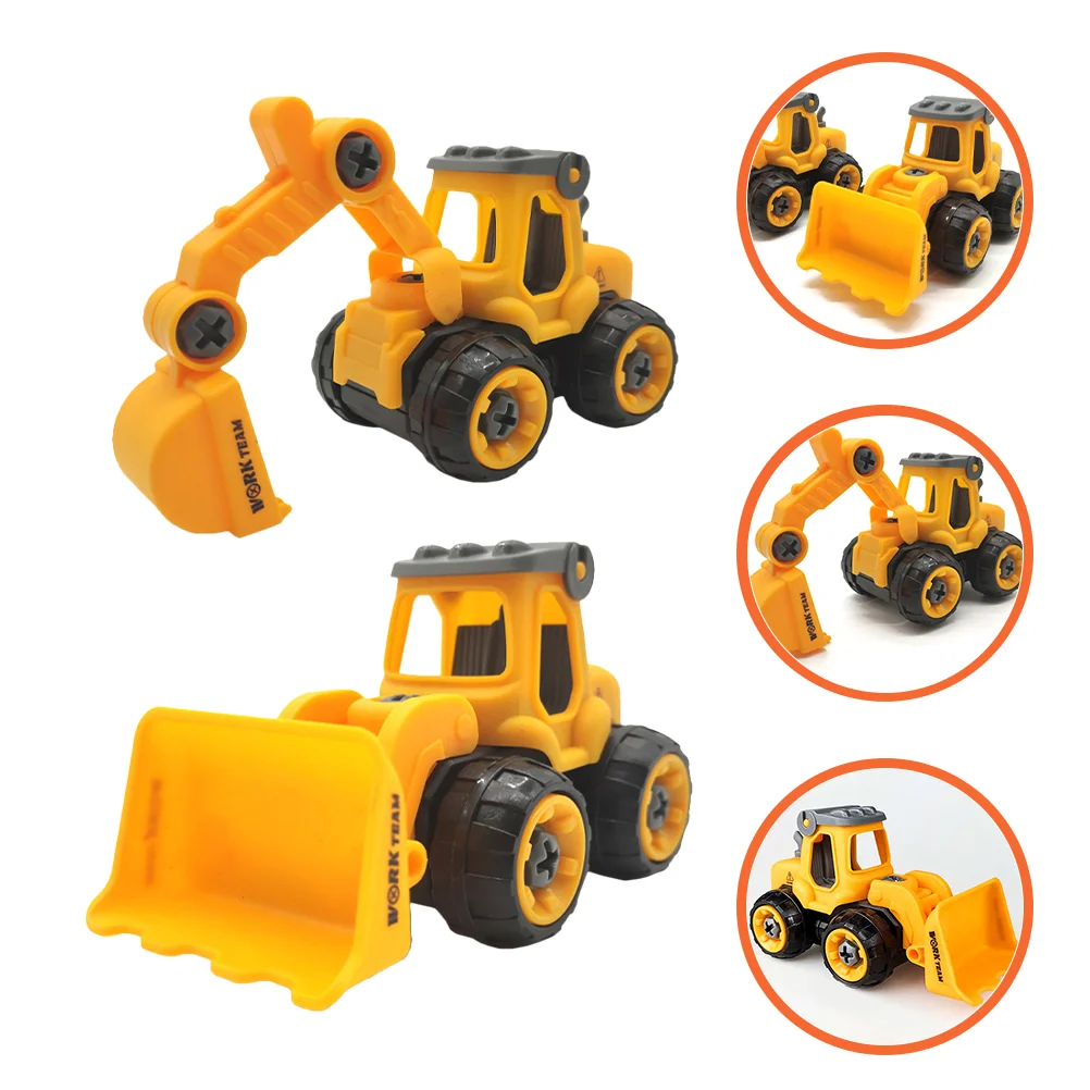 

Construction Toy Engineering Cake Toys Truck Excavator Vehicles Birthday Digger Supplies Party Play Decor Small Worker Car Mini