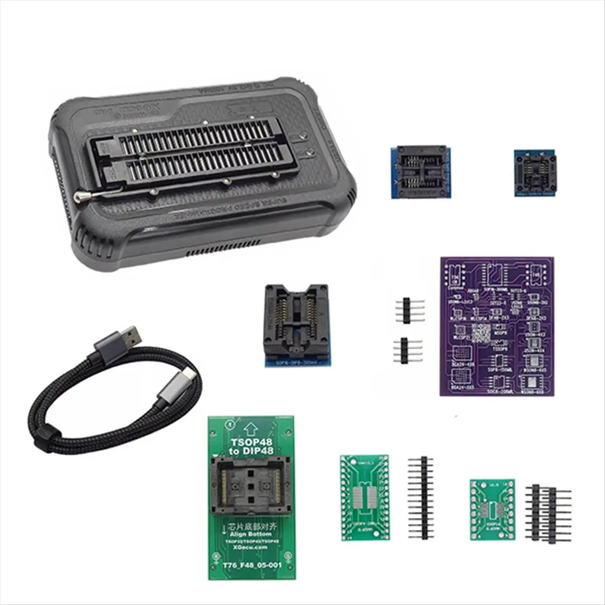 Фото ЛУЧШИЙ ВЫБОР) Универсальный программатор T76 USB3.0 для EEPROM, NOR, NAND, EMMC, MCU, GAL, адаптер Minpro/TL866II+TSOP48 №2