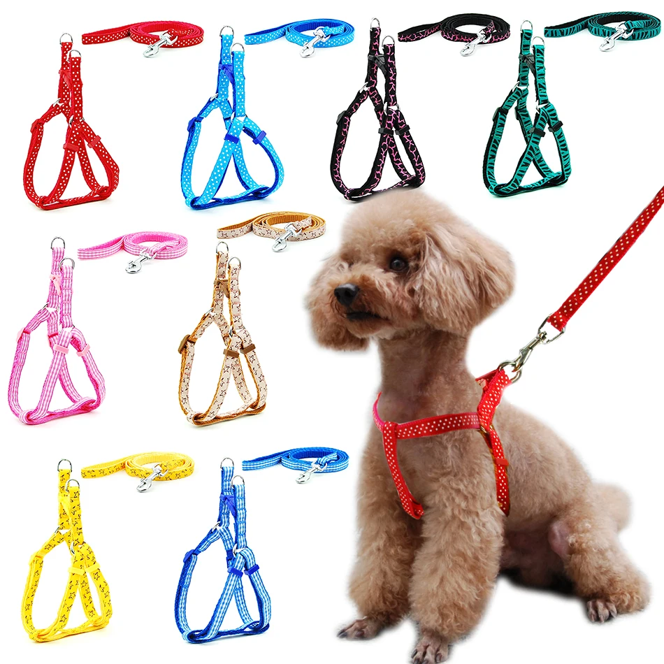 

Small Dog Cat Harness Leash Adjustable Vest Collar Puppy Outdoor Walking Chihuahua Terier Schnauzer Dog Collars Harness Dog