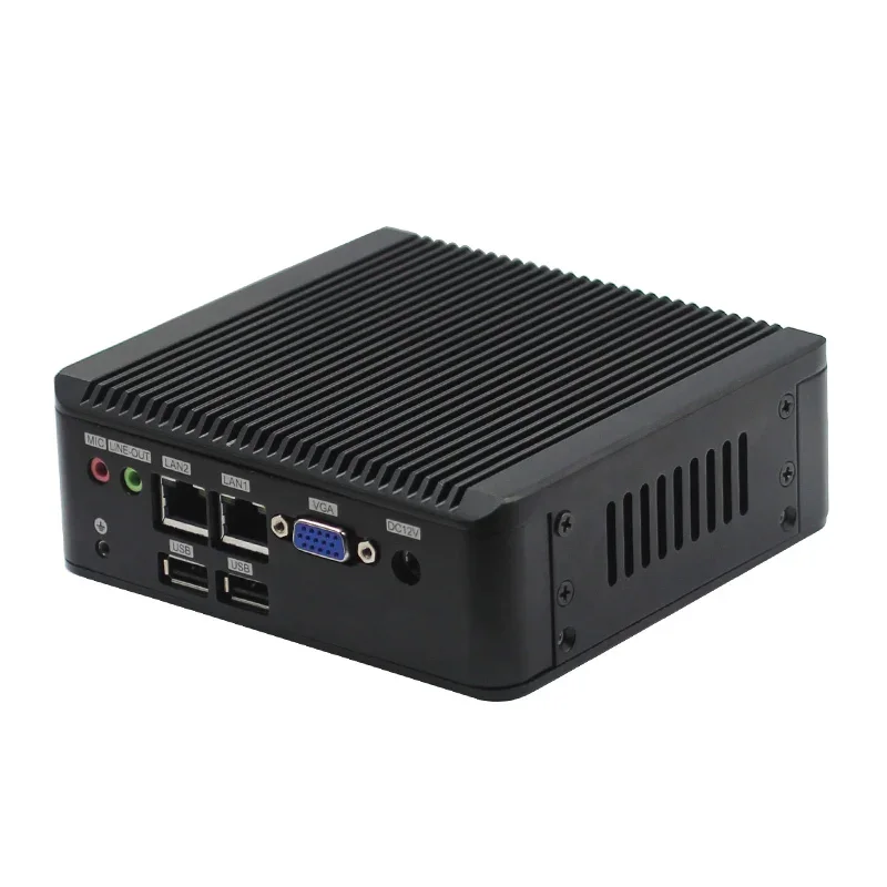 Мини-ПК J1900 8 ГБ ОЗУ без вентилятора компьютер с хостингом 2 * LAN 4COM 4 RS232 настольный
