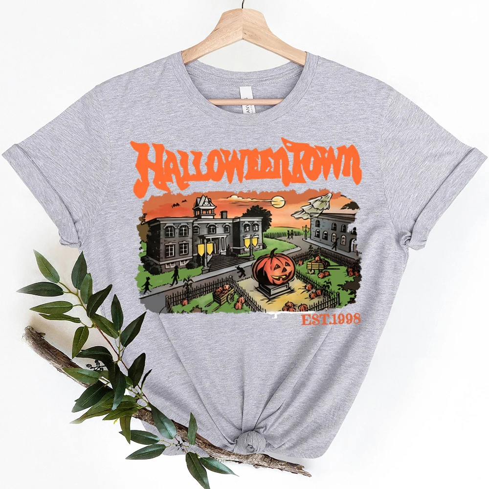 Хэллоуин самая новая футболка 1998 комфортных цветов женская одежда в стиле ретро