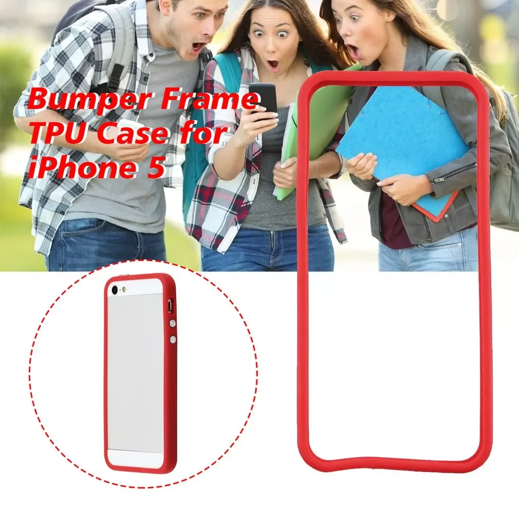 

Hot retail hybrid Middle transparent bumper for iphone 5g 5s cell phone protector frame TPU silicone rubber phone cases