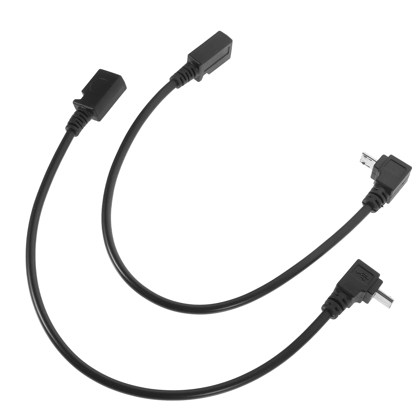 

2 Pcs Charging Cable Short Micro USB Elbow Right Angle Angled Fast Data Sync 90 Degree Transfer