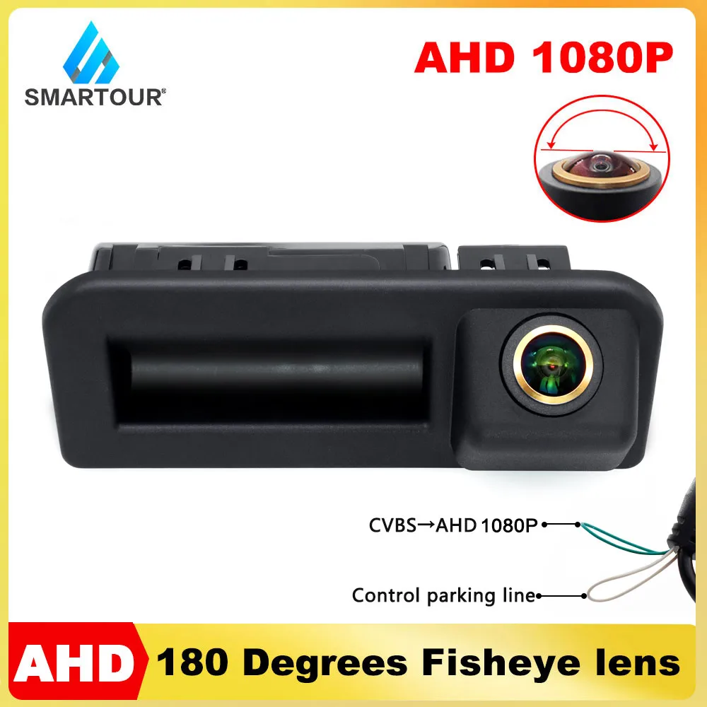 

180 degrees AHD CCD 1080P Car rear backup camera for 2018 Audi Q2 Q5L A5 Skoda karoq KODIAQ Cayenne Bora trunk handle camera