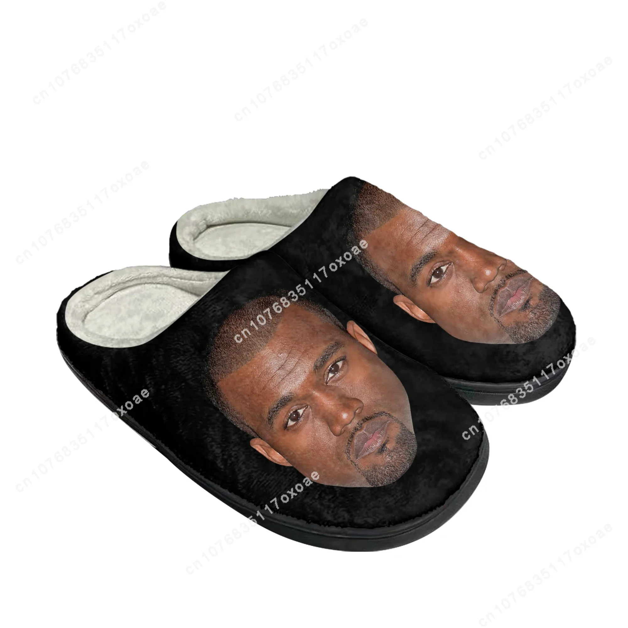 Kanye West Rapper Shoes домашние хлопковые тапочки мужские и женские плюшевые с животными
