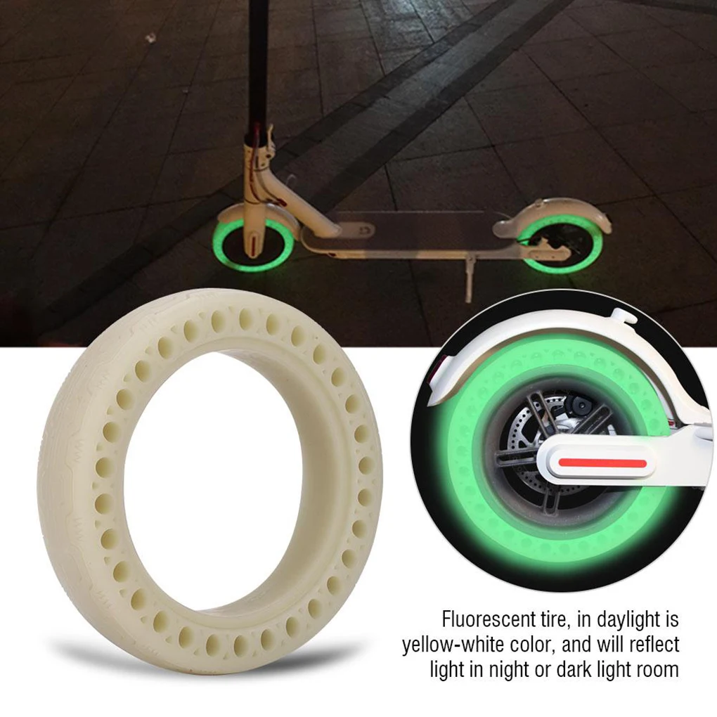 

Scooter Luminous Tires Replacement For Mijia M365 Electric Scooter Rubber Luminous Tire Shock Absorber Tubeless Solid Tyre