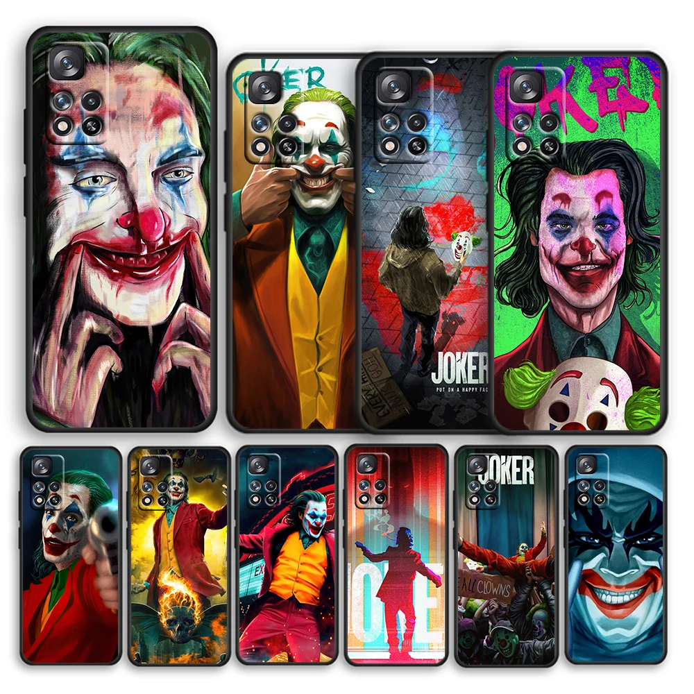 

DC Suicide Squad Cool Joker Black Phone Case For Xiaomi Redmi Note 12 11E 11S 11 11T 10 10S 9 9T 9S 8T 8 Pro Plus 5G Cover Shell