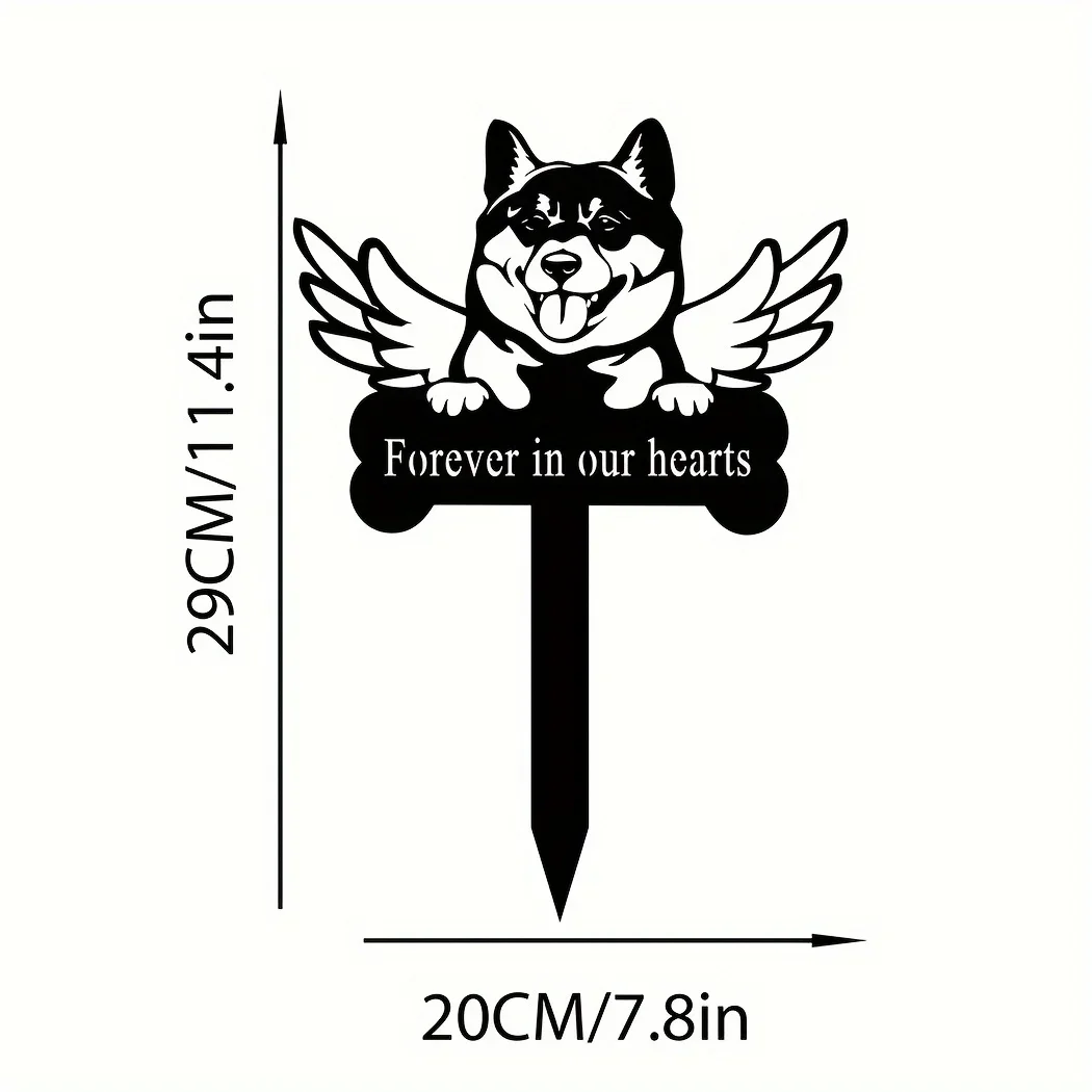 Мемориальный Металлический Кол В Форме Собаки Украшение Для Двора Маркер