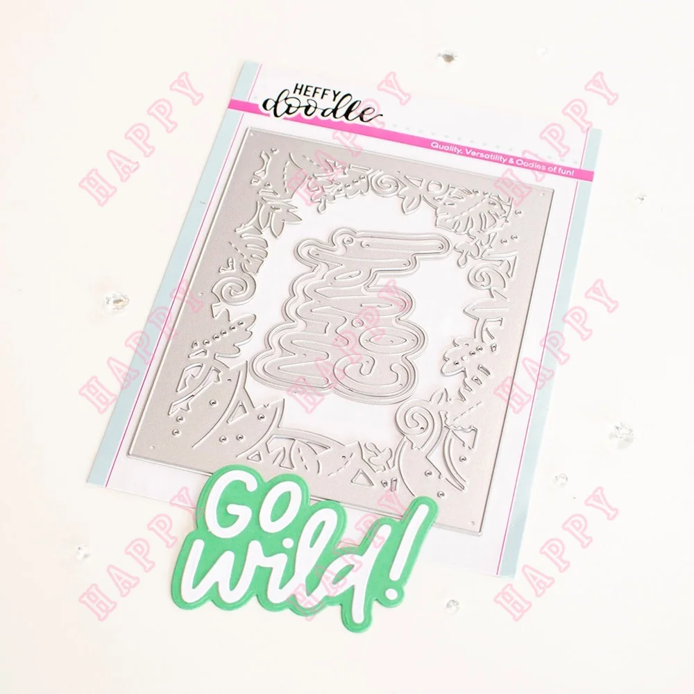 

2022 Hot New Product Go Wild A2 Frame Metal Cutting Dies Scrapbook Diary Paper Easter Craft Template Diy Greeting Card Handmade