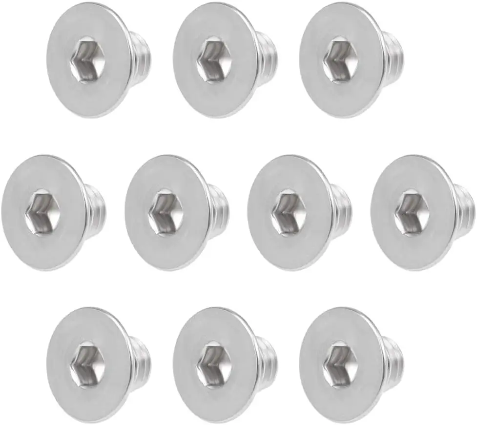 

Keszoox M5x12mm Flat Head Machine Screws Inner Hex Screw 304 Stainless Steel Fasteners Bolts 20Pcs