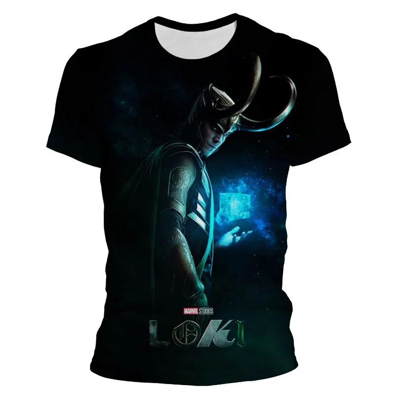 Новинка модная футболка Loki Laufeyson для мужчин и детей летняя с 3D-принтом круглым