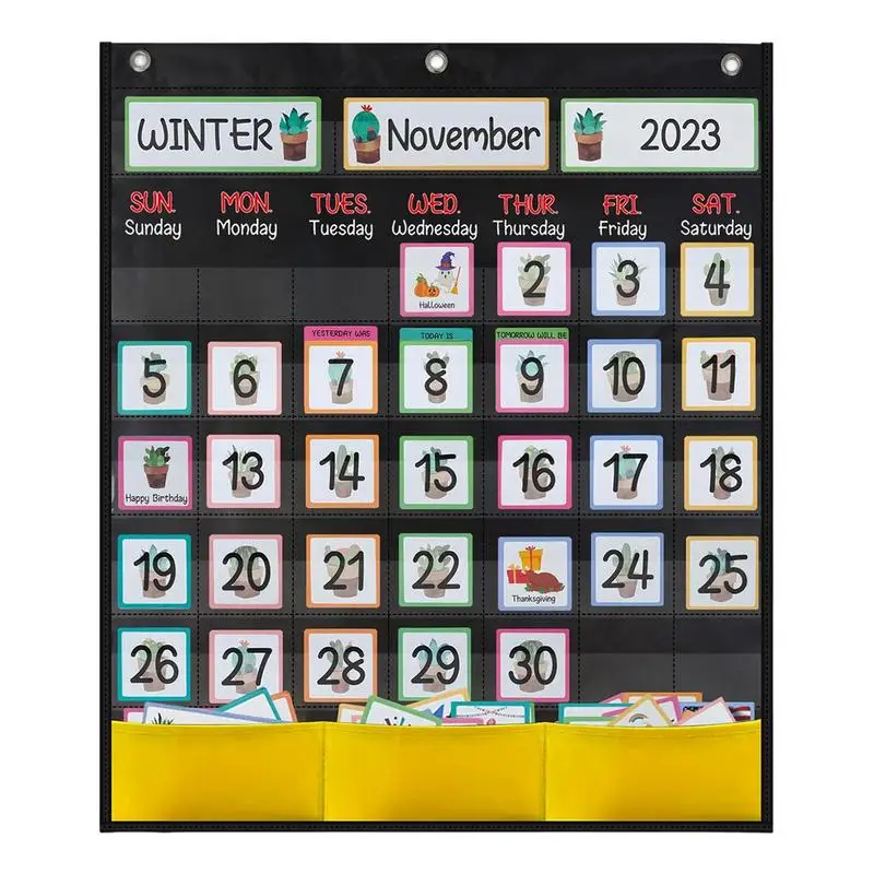 

Calendar Bulletin Board Calendar And Weather Pocket Chart Learning From Home And School Homeschooling Or Classroom For Teachers