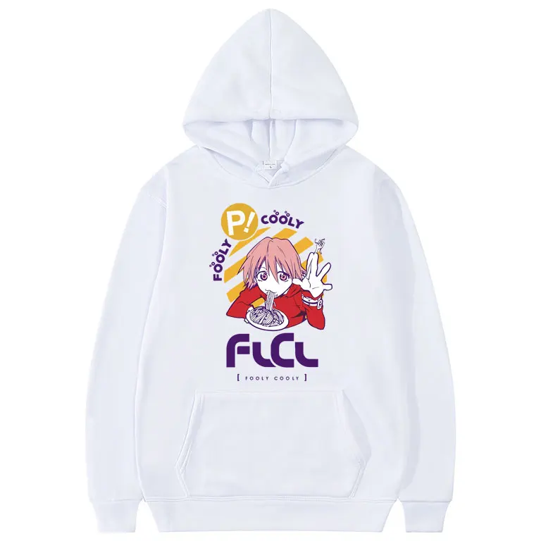 

Japanese Anime Fooly Cooly Hoodie Kawaii Flcl Haruko Graphic Print Hoodies Men Women Loose White Funny Hoodies Manga Sweatshirt