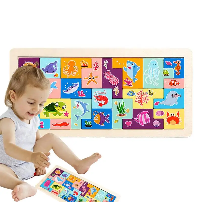 

Головоломка Tangram, игрушка для мозга, головоломка для мозга, блоки, сенсорные игрушки для детей, красочные блоки-головоломки, деревянные блоки, головоломки