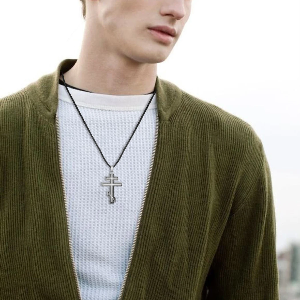 Cxwind нержавеющая сталь русский православный крест ожерелье брелок чистый Русский