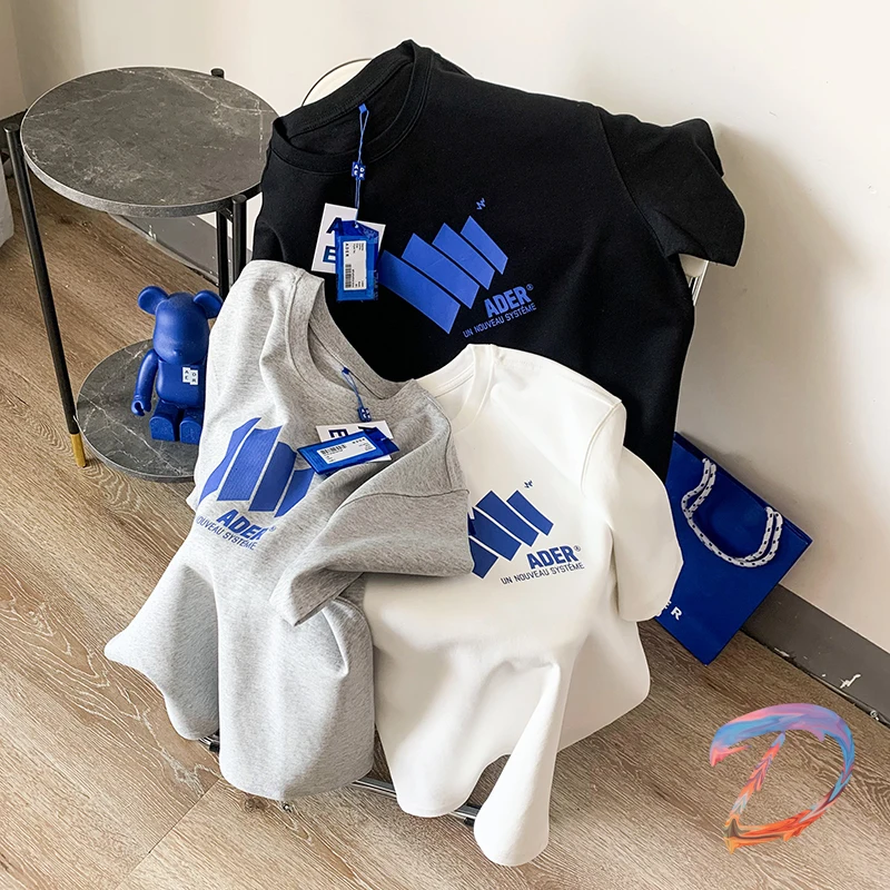 

Летняя новая футболка с трехмерным квадратным принтом парные футболки с коротким рукавом мужские и женские свободные футболки Adererror