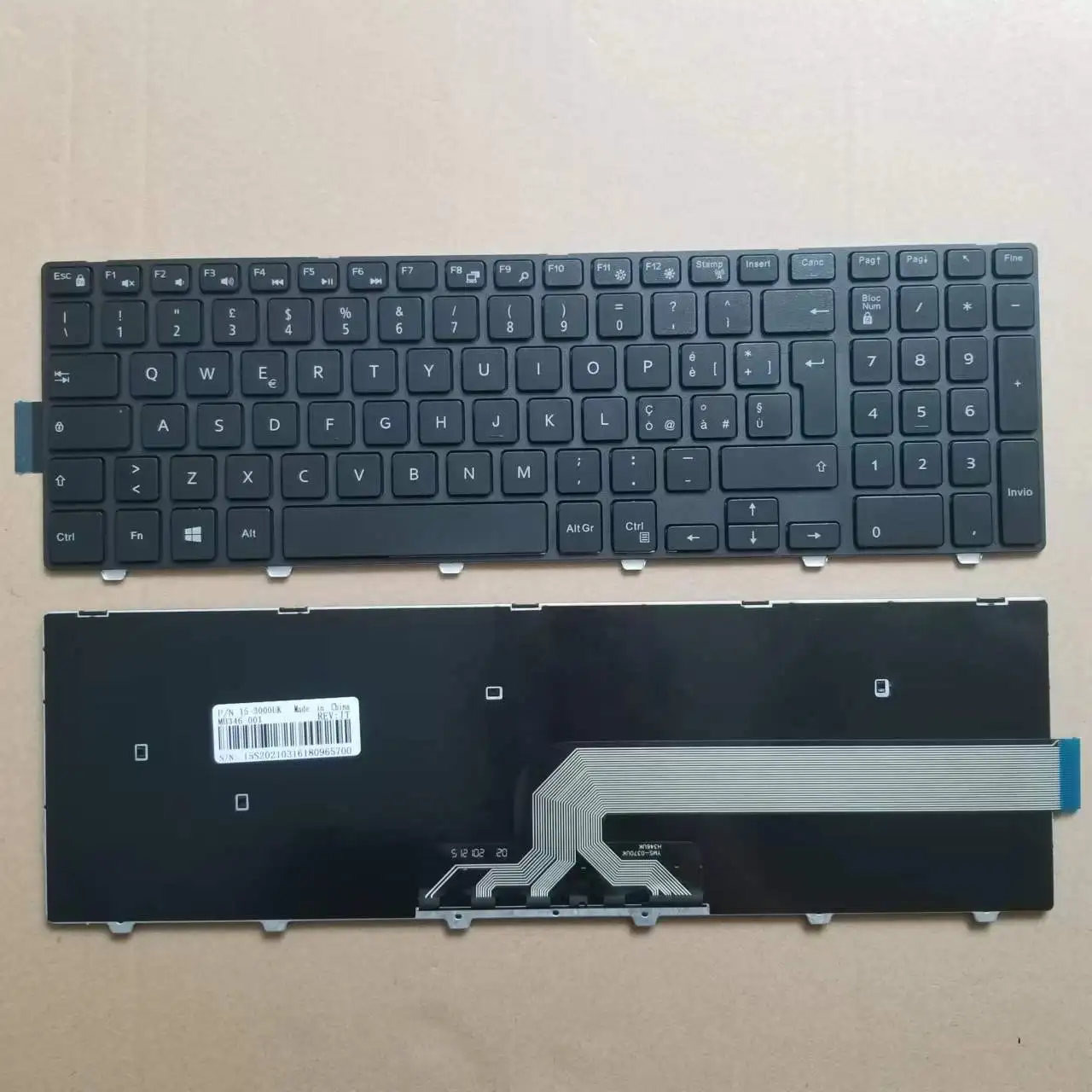 

New Italian Turkish Keyboard For Dell Inspiron 15-3000 3541 3542 3543 3551 3558 5547 Series Laptop Black IT TR